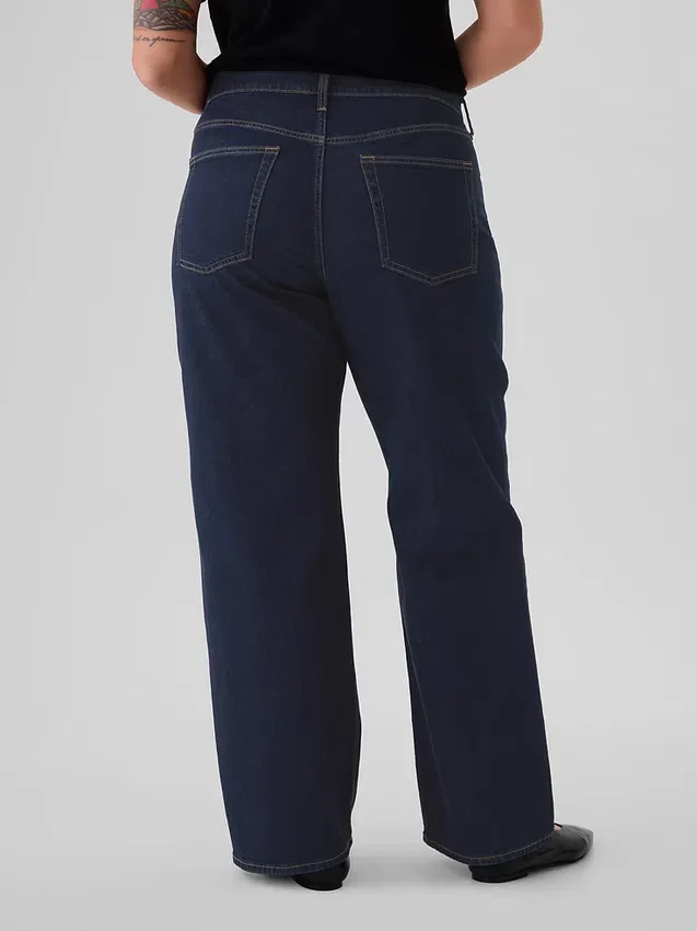 Löst sittande jeans med medelhög midja i 90-talsstil