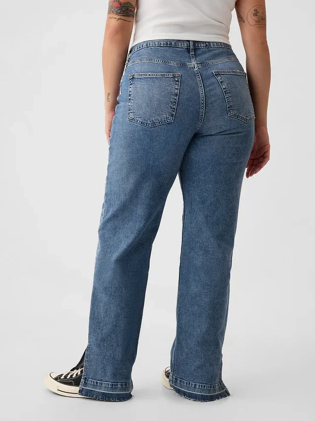 Löst sittande jeans med medelhög midja i 90-talsstil