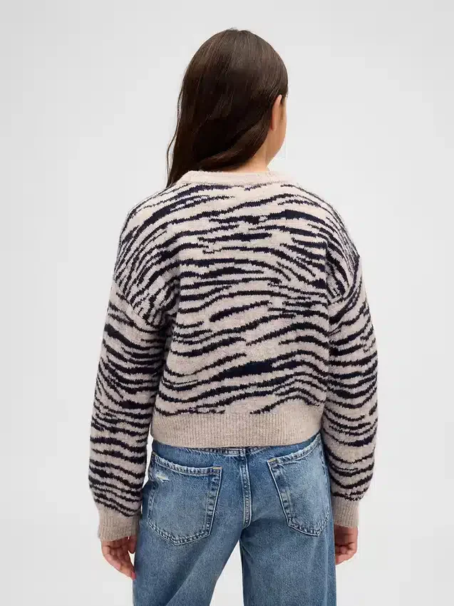 Löst sittande tröja med rund hals för barn