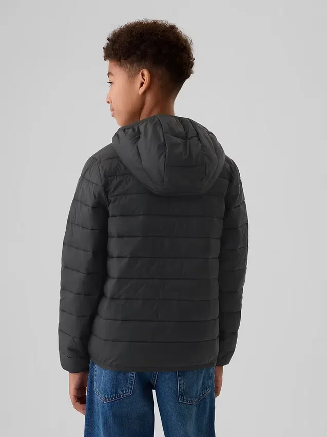 Lätt dunjacka i återvunnet Primaloft® för barn
