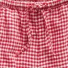 Lätta shorts i linne-bomull med rutmönster för barn