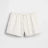 Lätta shorts i linne-bomull med spetskant för barn