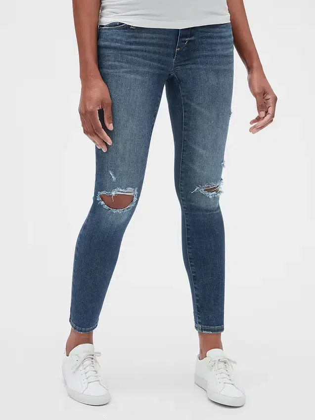 Mammakläder Distressed Full Panel Favorite Jeggings