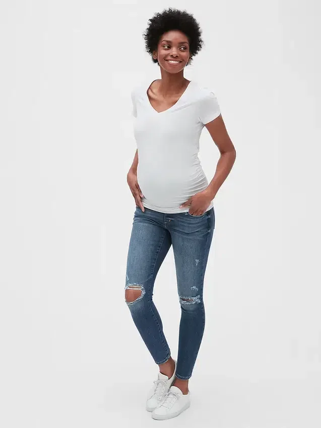 Mammakläder Distressed Full Panel Favorite Jeggings