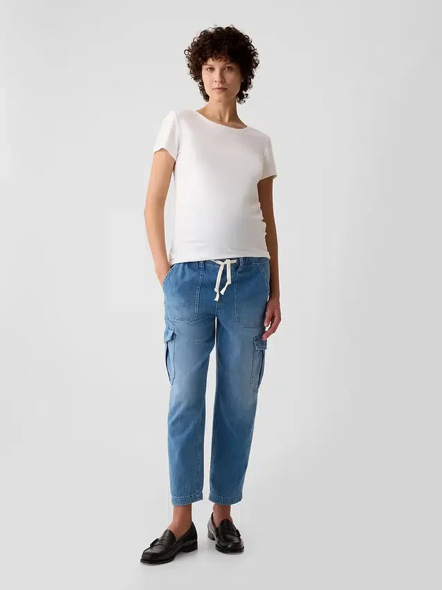 Mammakläder Full Panel Cargo Easy Jeans