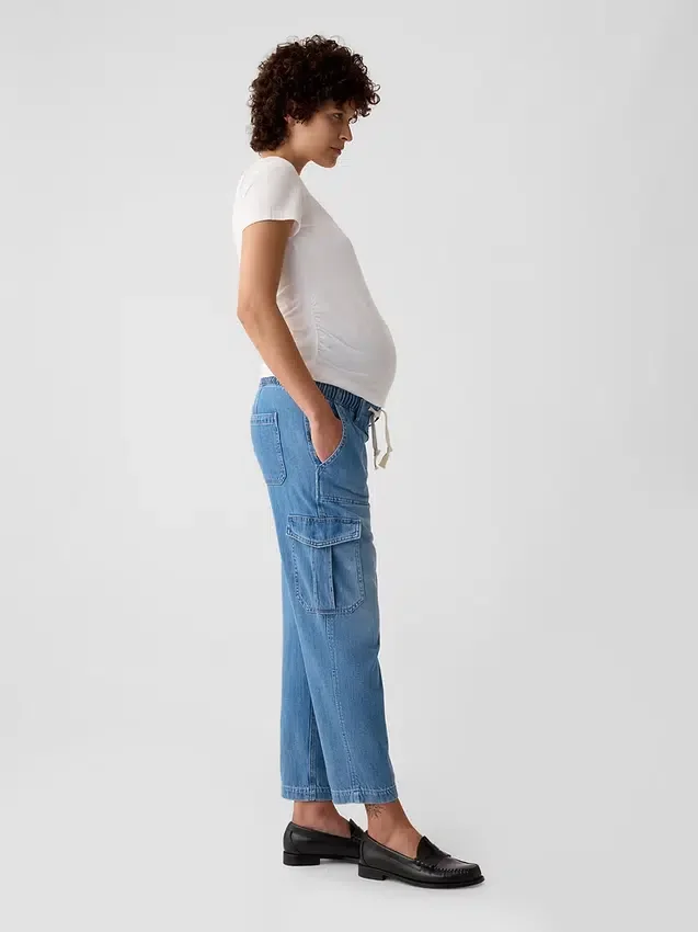 Mammakläder Full Panel Cargo Easy Jeans