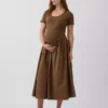 Mammakläder i blandmaterial med låg midja