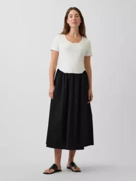Mammakläder i blandmaterial med låg midja