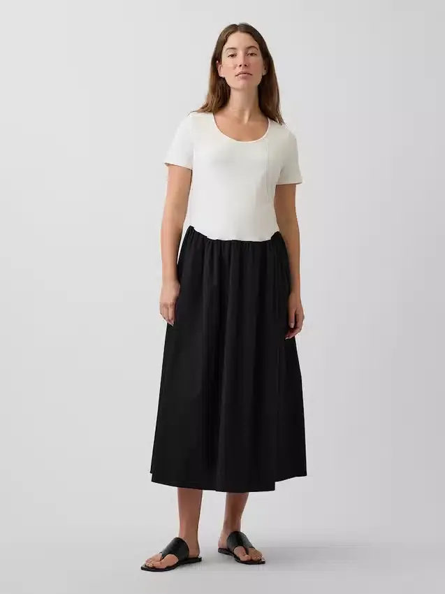 Mammakläder i blandmaterial med låg midja