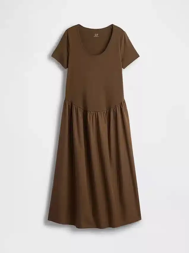 Mammakläder i blandmaterial med låg midja