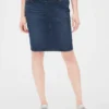 Mammakläder i denim med hel panel