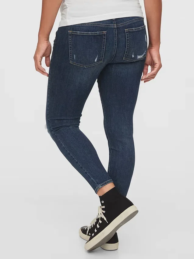 Mammakläder i skinny-modell med insats vid ankeln