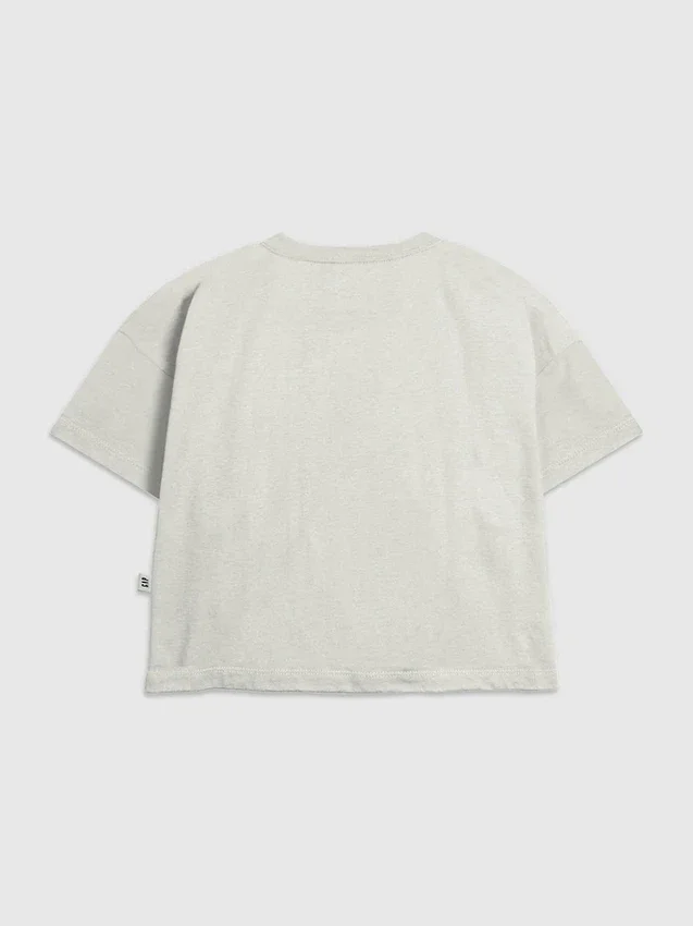 Barn-t-shirt med kattansiktsmotiv