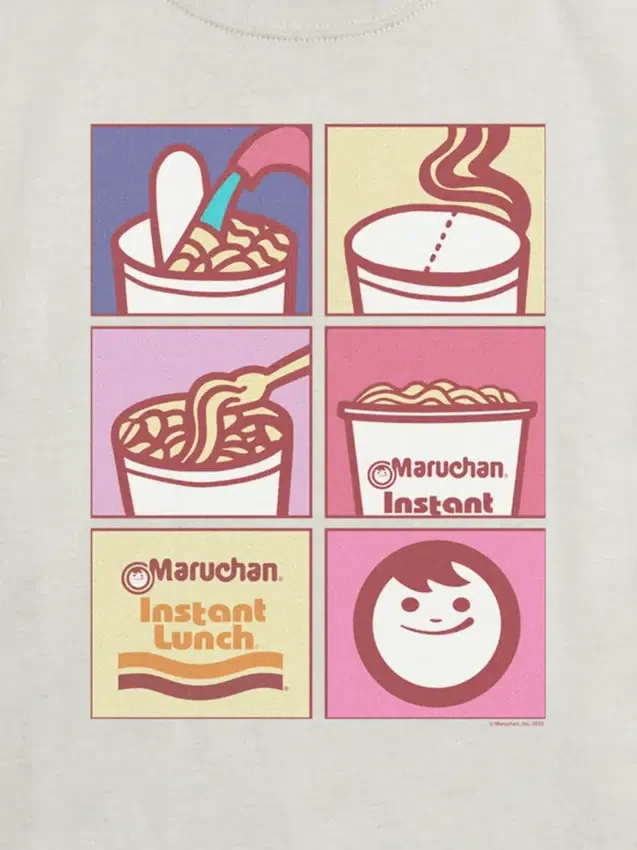 Maruchan Noodle Grid-T-shirt med tryck för barn