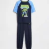 Marvel-pyjamas med joggingsbyxor för barn, tillverkad av återvunnet material