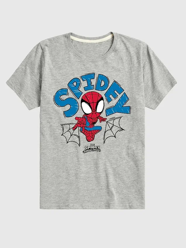 Marvel Spidey Doodle-Shorts-T-shirt för småbarn med kort ärm
