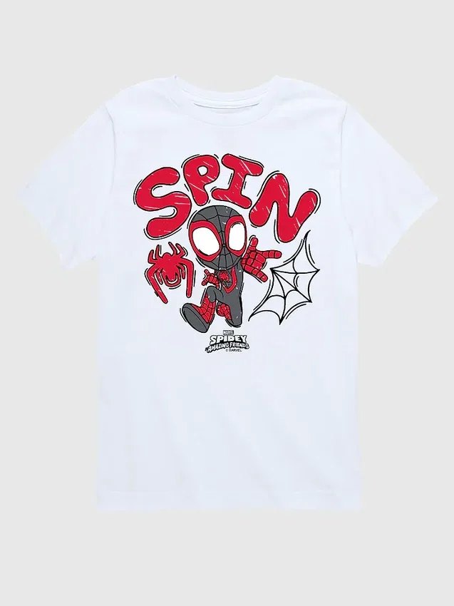 Marvel Spin Doodle-T-shirt med kort ärm och tryck för småbarn