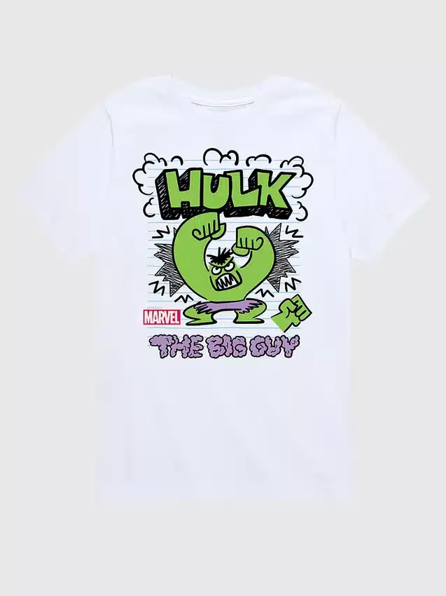 Marvel The Incredible Hulk Doodle – kortärmad T-shirt med tryck för småbarn