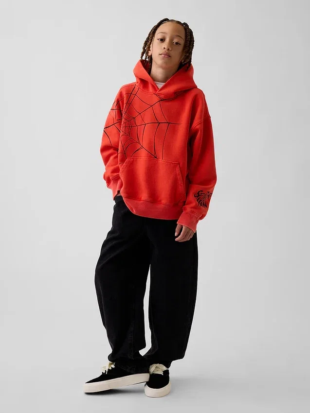 Marvel Vintagesoft Spider-Man-hoodie med avslappnad passform för barn