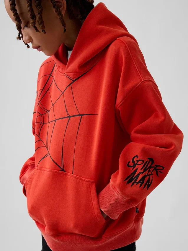 Marvel Vintagesoft Spider-Man-hoodie med avslappnad passform för barn