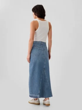 Maxikjol i denim