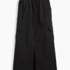 Maxikjol i poplin med cargo-detaljer