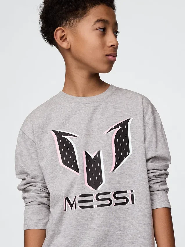 Messi-T-shirt med tryck för barn
