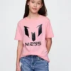 Messi-T-shirt med tryck för barn
