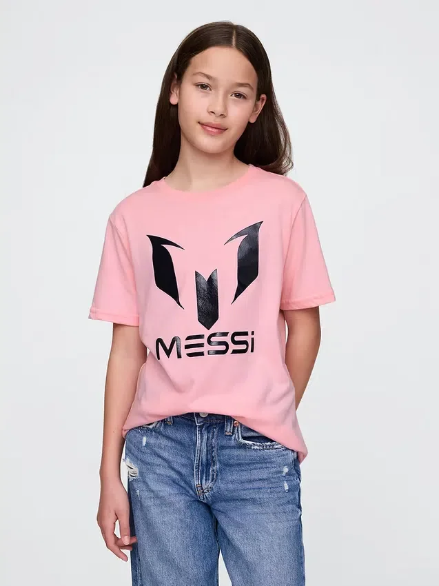 Messi-T-shirt med tryck för barn