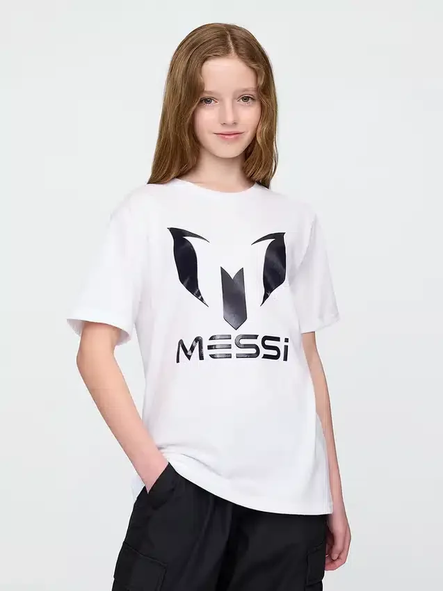Messi-T-shirt med tryck för barn
