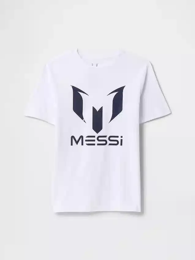 Messi-T-shirt med tryck för barn