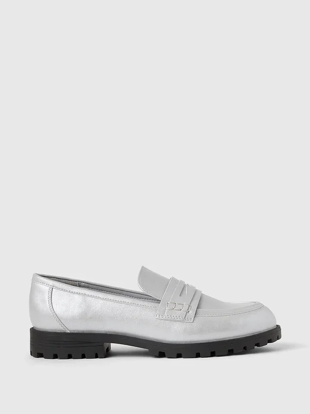 Metallic-loafers för barn