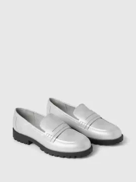Metallic-loafers för barn