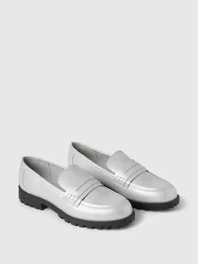 Metallic-loafers för barn