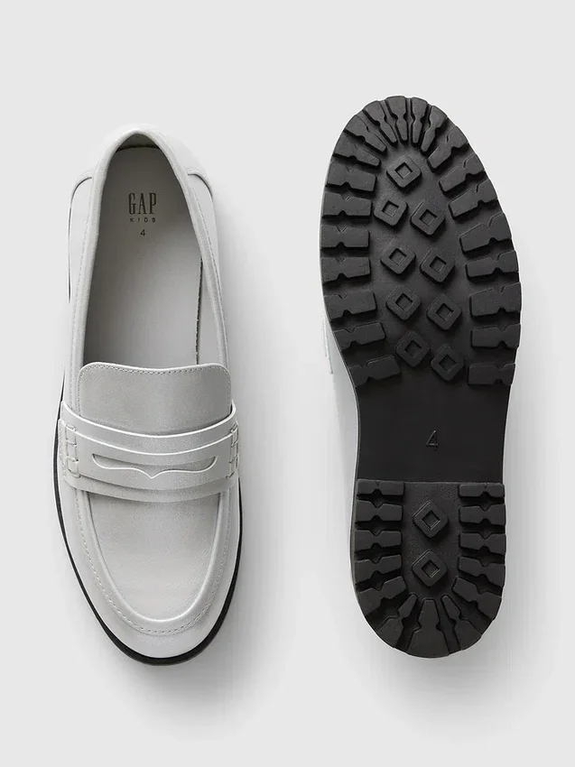 Metallic-loafers för barn