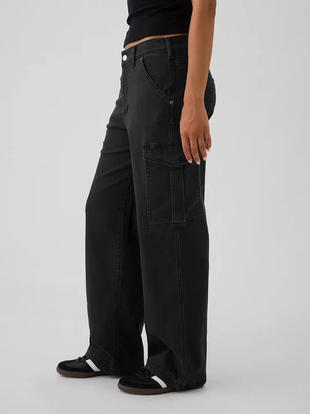 Mid Rise '90S Loose Cargo Jeans