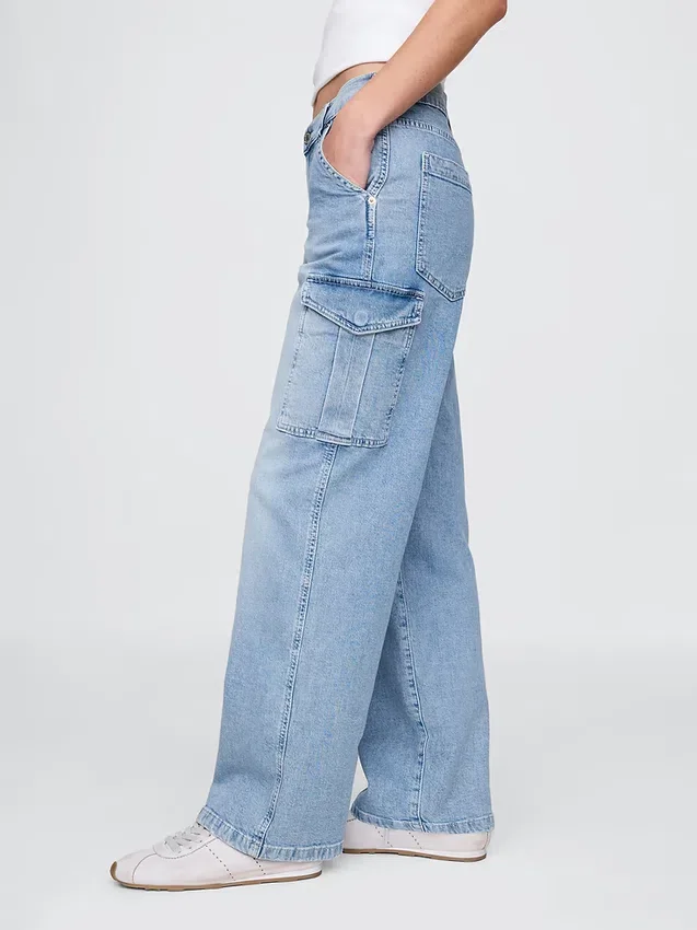 Mid Rise '90S Loose Cargo Jeans
