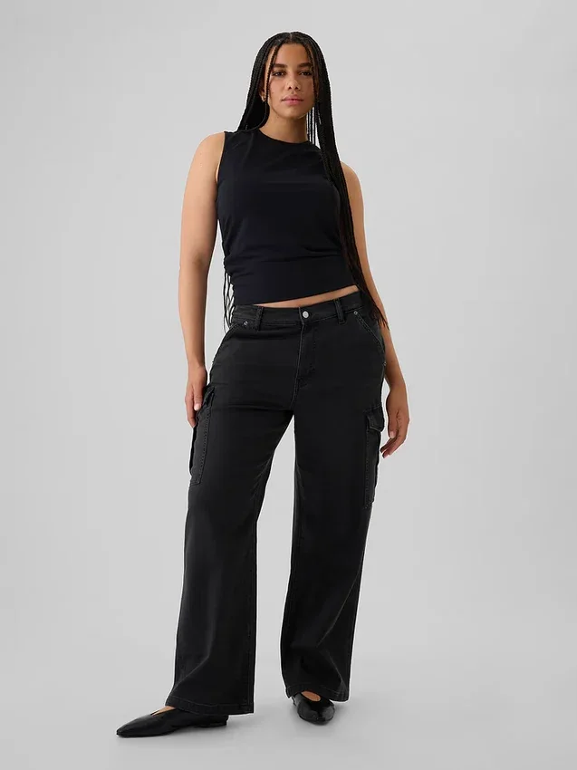 Mid Rise '90S Loose Cargo Jeans