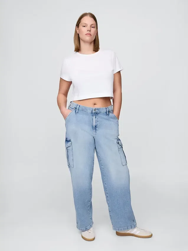 Mid Rise '90S Loose Cargo Jeans