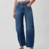 Mid Rise Slim Barrel-Jeans