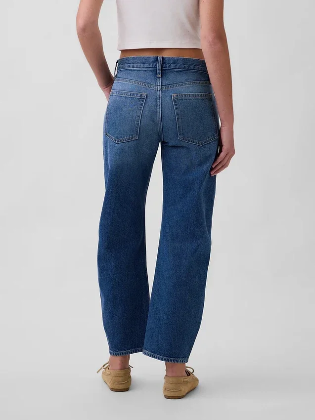Mid Rise Slim Barrel-Jeans