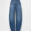 Mid Rise Slim Barrel-Jeans