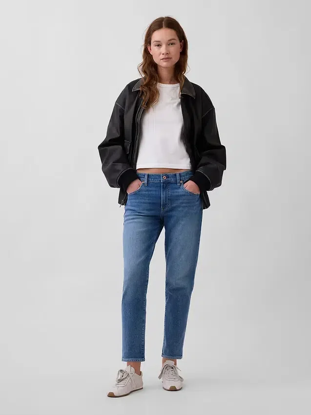 Mid Rise Slim Taper-Jeans