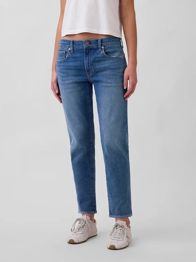 Mid Rise Slim Taper-Jeans