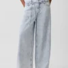 Mid Rise Ultrasoft Baggy Micro Belt Jeans