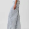 Mid Rise Ultrasoft Baggy Micro Belt Jeans