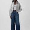 Mid Rise Ultrasoft Buckle Baggy Jeans