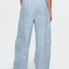 Mid Rise Ultrasoft Denim Stripe Easy Horseshoe Jeans