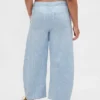 Mid Rise Ultrasoft Denim Stripe Easy Horseshoe Jeans