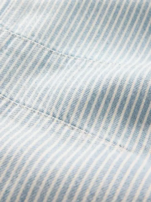 Mid Rise Ultrasoft Denim Stripe Easy Horseshoe Jeans